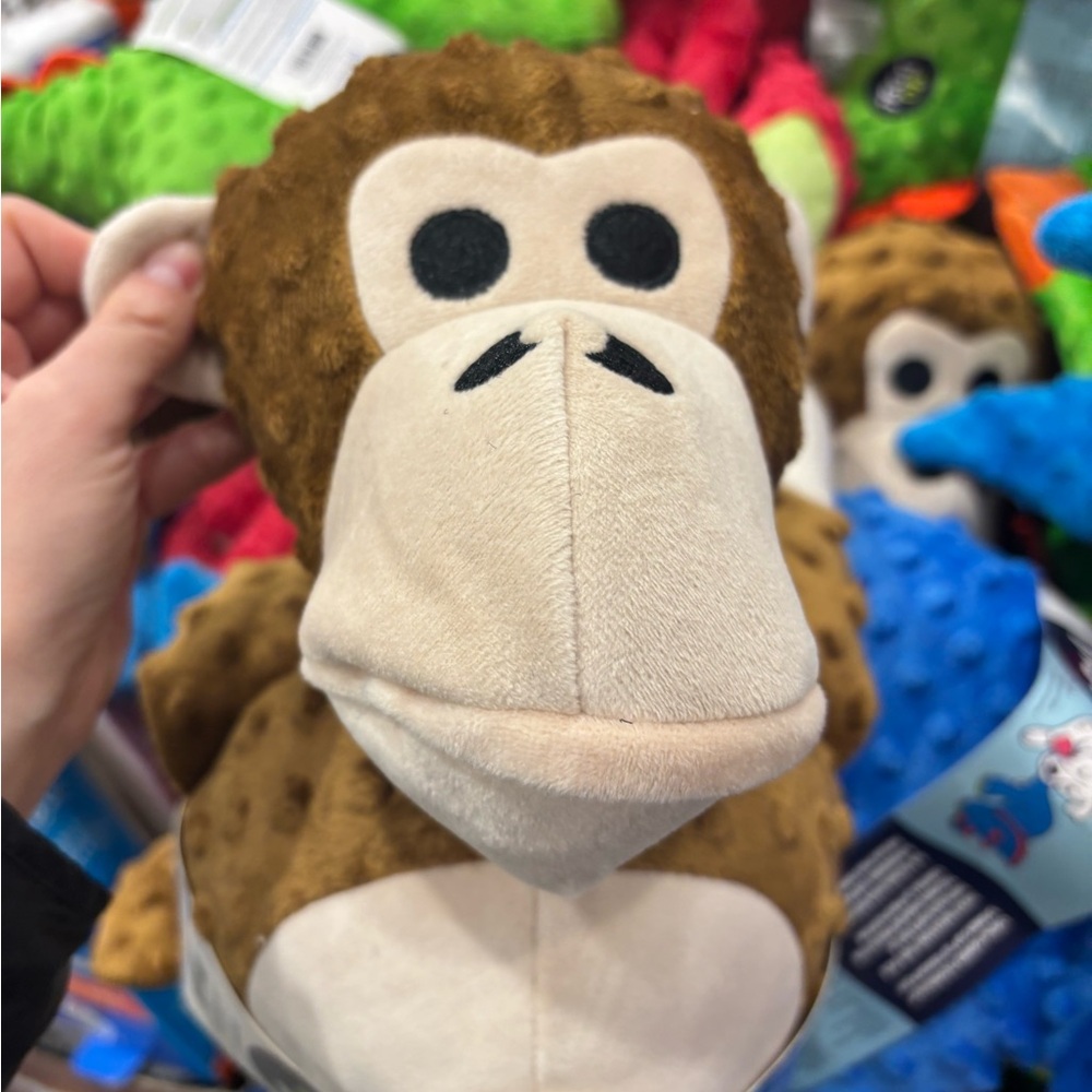 GoDog Monkey Dog Toy - Durable Squeaky Jumbo size Plush toy new with tags - Picture 3 of 4